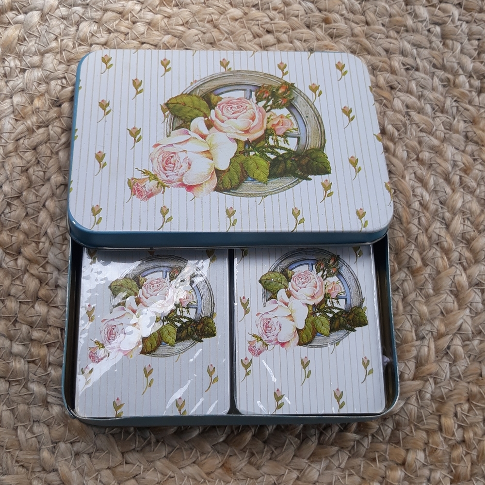 Vintage 1987 Playing Cards With Tin